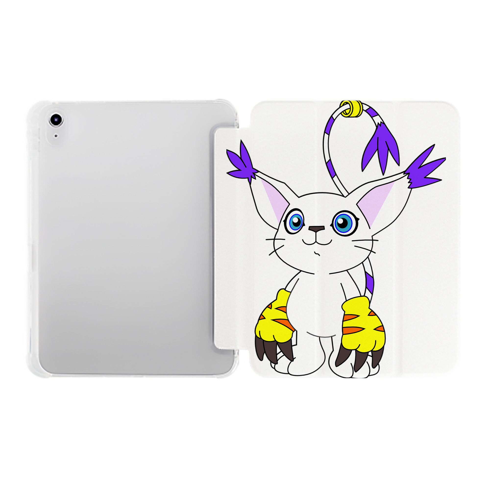 （画像用） Digimon デジタルモンスター/デジモン IPad ケース ペン収納付き 三つ折りスタンド PUレザー×シリコン 対応機種9.5/10.5/10.9インチ